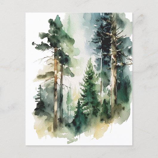 Papier Élégant budget Faire-part de mariage de la forêt v (Dos)