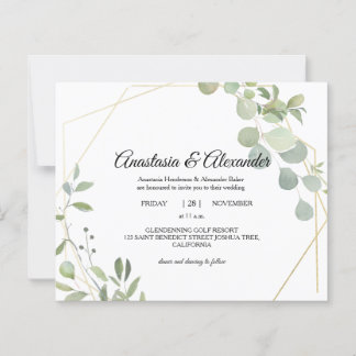 Papier Elegant Budget Invitation to wedding ceremony.