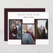 Papier Élégant budget Joyeux nouvel an Script photo Colla (Devant / Derrière)