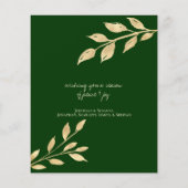 Papier Élégant budget Joyeux vacances Gold Foil photo (Dos)