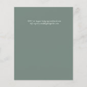 Papier Élégant budget Mariage rouge blanc bleu floral (Dos)