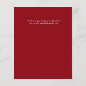 Papier Élégant budget Mariage rouge blanc bleu floral (Dos)