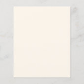 Papier Élégant budget minimal Flower Cream Wedding Invita (Dos)