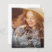 Papier Élégant budget Monogramme Mariage Photo Invitation (Devant / Derrière)