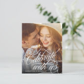 Papier Élégant budget Monogramme Mariage Photo Invitation (Debout devant)