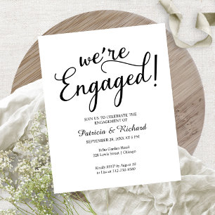 Papier Élégant Budget Nous sommes fiancés Fête de fiançai