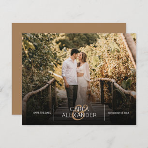 Papier Élégant budget photo de mariage Enregistrer la dat