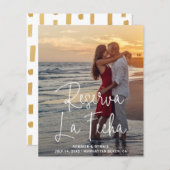 Papier Élégant budget photo Mariage espagnol Enregistrer  (Devant / Derrière)
