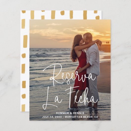 Papier Élégant budget photo Mariage espagnol Enregistrer (Devant / Derrière)