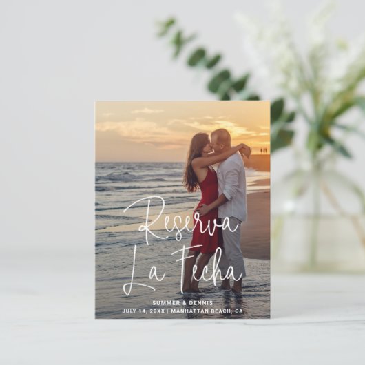 Papier Élégant budget photo Mariage espagnol Enregistrer  (Debout devant)