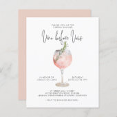 Papier Élégant Budget Rose Vino Avant les Vœux Enterremen (Devant / Derrière)