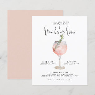 Papier Élégant Budget Rose Vino Avant les Vœux Enterremen