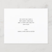 Papier Élégant BUDGET Rouge Joyeux Noël Photo Collage (Dos)