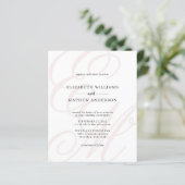 Papier Élégant budget Script Dusty Pink Monogram Mariage (Debout devant)