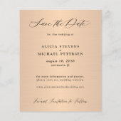 Papier Élégant budget script photo mariage faire part de (Dos)