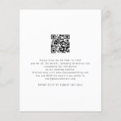 Papier Élégant budget Script photo QR Code Mariage Invita (Dos)