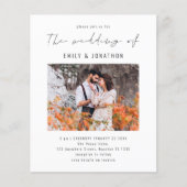 Papier Élégant budget Script photo QR Code Mariage Invita (Devant)