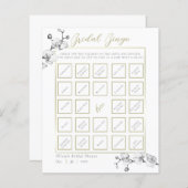 Papier Elégant cadre or Fête des mariées orchidée jeu de  (Devant / Derrière)