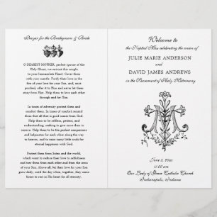 Papier Élégant catholique Messe latine Mariage Marian Pro