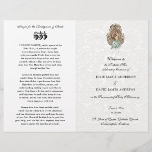 Papier Élégant catholique traditionnel mariage de masse p