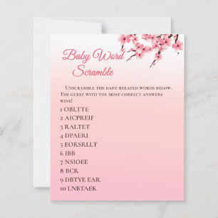 Papier Élégant Cherry Blossom Baby Word Scramble Jeu