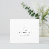 Papier Elegant Classic Budget Wedding Thank You Card (Debout devant)
