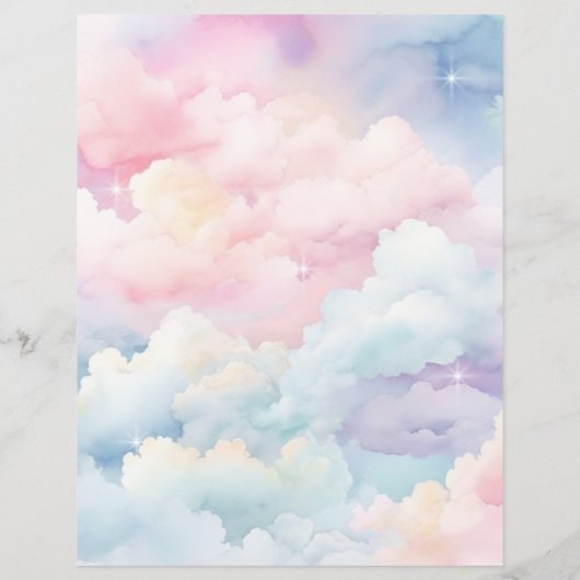 Papier Elégant Clouds Pastel Trouvez Le Bingo Invité (Dos)