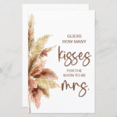 Papier Élégant Combien de Baisers Jeu Signe (Devant / Derrière)