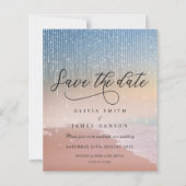 Papier Elégant coucher de soleil lumières mariage Enregis (Devant)