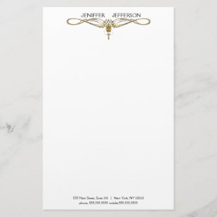 Papier élégant de papeterie de bijou