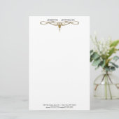 Papier élégant de papeterie de bijou (Debout devant)