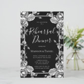 Papier Élégant dîner de répétition en noir blanc (Debout devant)