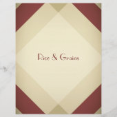 Papier Élégant Diviseur/Index de Recette Diamond Maroon (Devant)