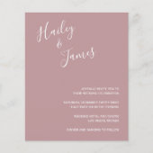Papier Elégant Dusty Rose moderne Budget Mariage Inviter (Devant)