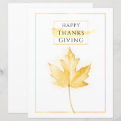 Papier Elégant et tendance Golden Thanksgiving (Devant / Derrière)