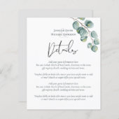 Papier Elégant Eucalyptus Détails Mariage Boîtier (Devant / Derrière)