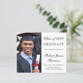Papier Élégant Faire-part de diplôme du Collège photo (Debout devant)