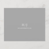 Papier Élégant Faire-part de mariage Budget Script Argent (Dos)