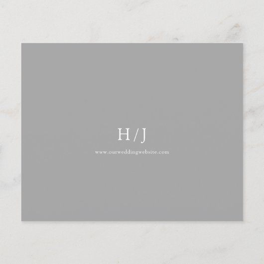 Papier Élégant Faire-part de mariage Budget Script Argent (Dos)