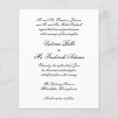 Papier Élégant Faire-part de mariage budgétaire formel (Devant)