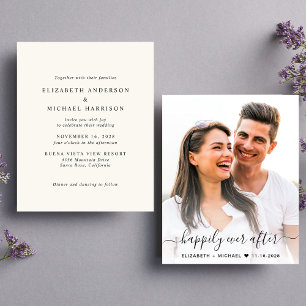 Papier Élégant Faire-part de mariage de budget de crème p