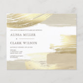 Papier Élégant Faire-part de mariage d'or Abstrait BUDGET (Devant)