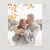 Papier Élégant Faire-part de mariage photo Script (Dos)