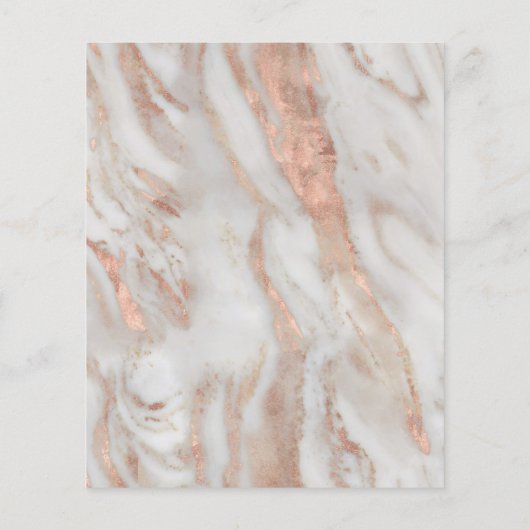 Papier Élégant faire-part de mariage rose en marbre doré  (Dos)