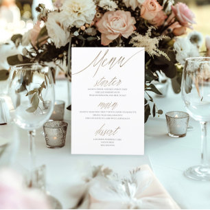Papier Elégant Faux or Foil & Mariage blanc