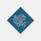 Papier Élégant Fête de ma première mère | Serviette en Pa (Coin)