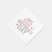 Papier Élégant Fête de ma première mère | Serviette en Pa (Coin)