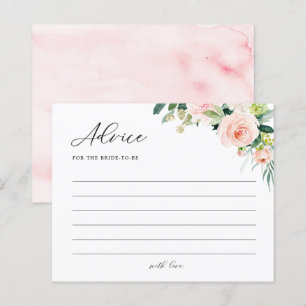 Papier Élégant Fête des mariées florale Mots de conseil c