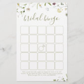 Papier Élégant Fleur sauvage Rustic nuptiale jeu de bingo (Devant)