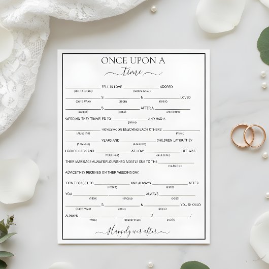 Papier Elegant Floral Bride Libs Bridal Shower Game